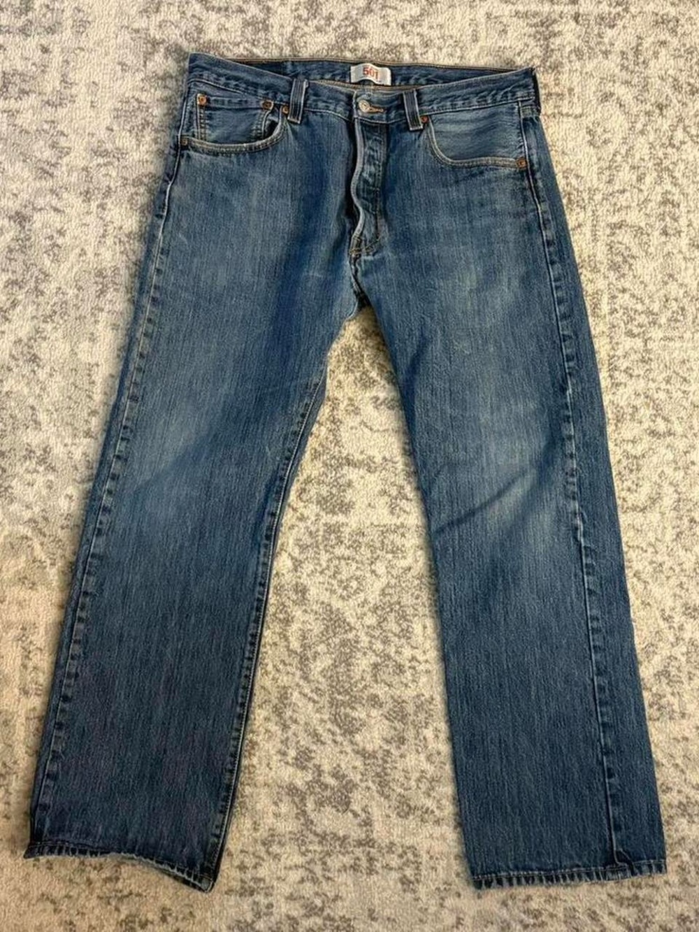 Levi's 501 blue denim straight button fly jeans size 34/30